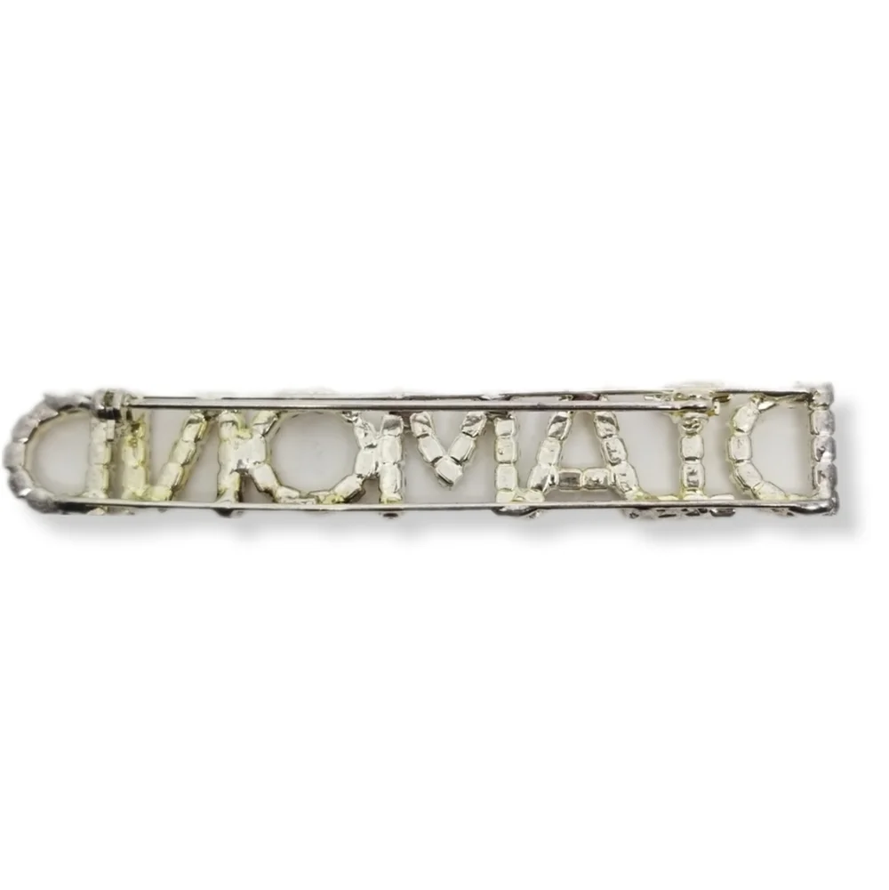 VINTAGE SILVERTONE & GLASS RHINESTONE 